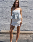 Sage Babydoll Top