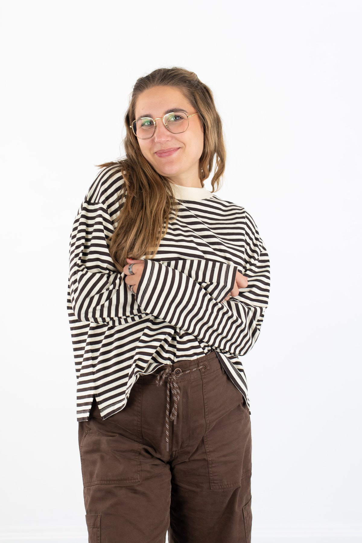 Organic Stripe LS Tee