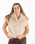 Georgette Faux Fur Vest