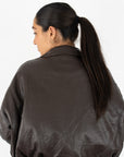 Valeria Faux Leather Bubble Bomber