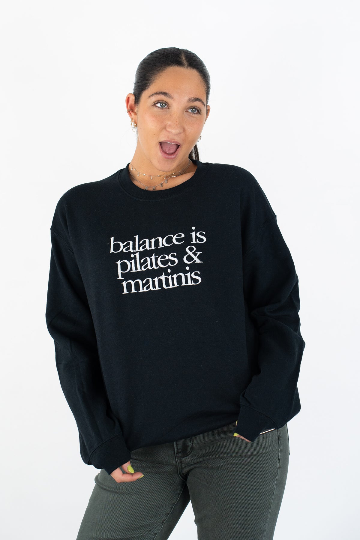 'Pilates &amp; Martinis' Sport Crew