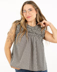 Maren Gingham Ruffle Top
