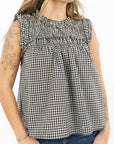 Maren Gingham Ruffle Top