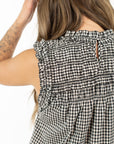 Maren Gingham Ruffle Top