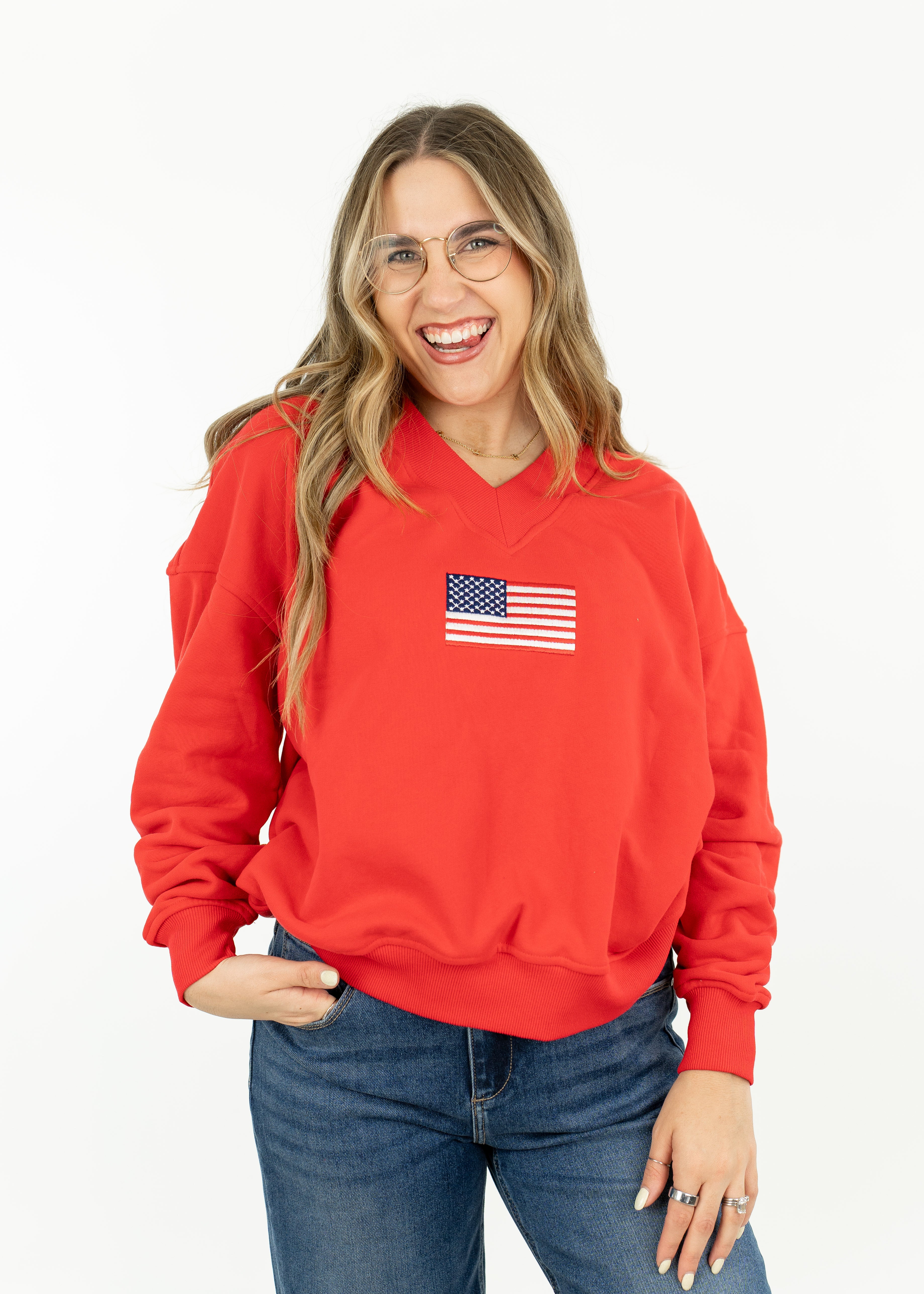 Liberty V-Neck Sweatshirt – SANITY