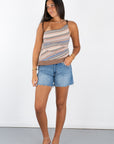 Gia One-Shoulder Stripe Top