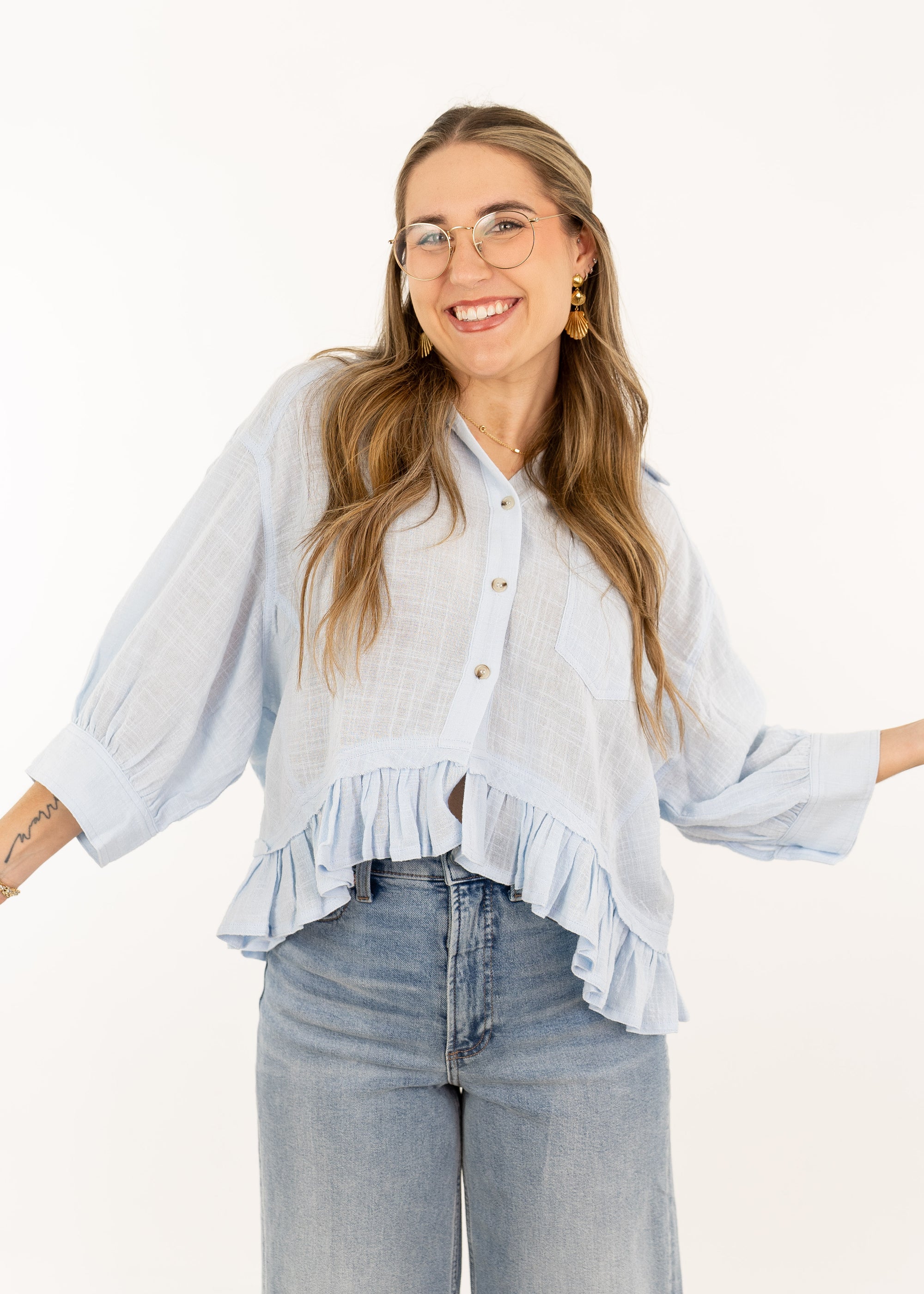 Kali Ruffle Hem Top