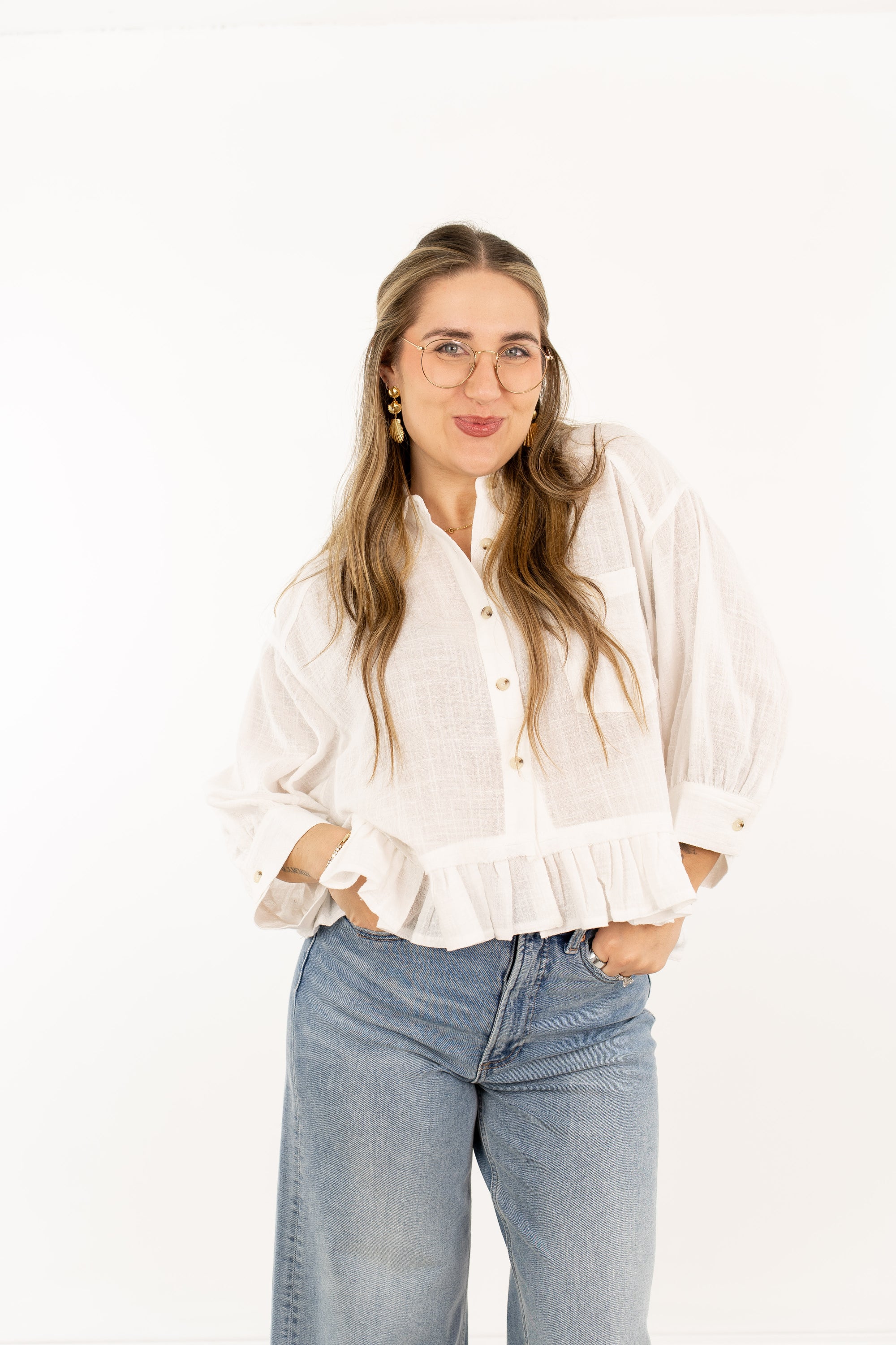 Kali Ruffle Hem Top
