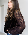 Daria Velvet Lace Blouse