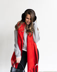 The Stockholm Scarf  Crimson Red