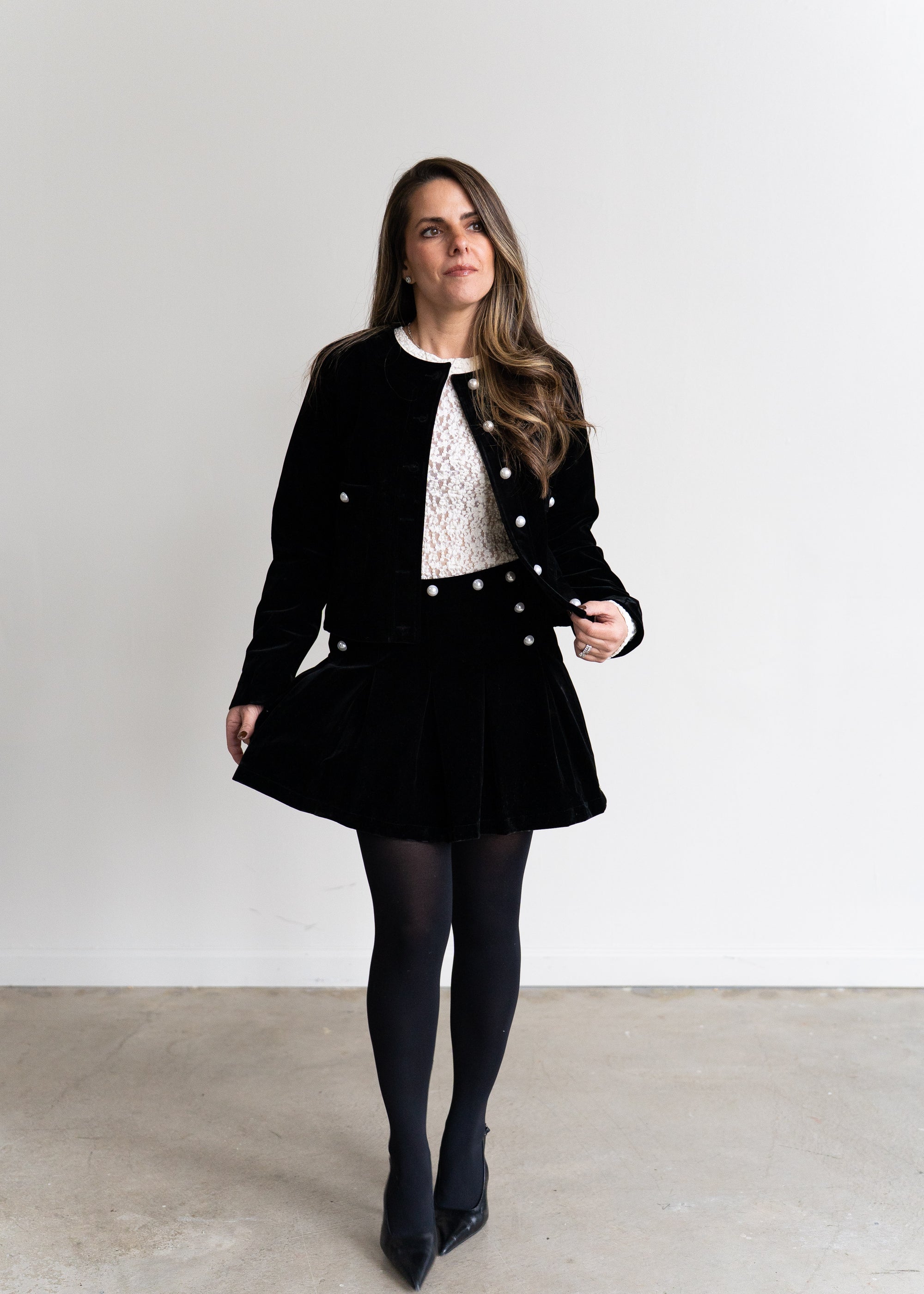 Georgie Pearl Button Front Jacket