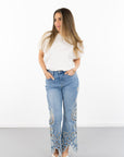 Anastasia High Rise Flare Jeans