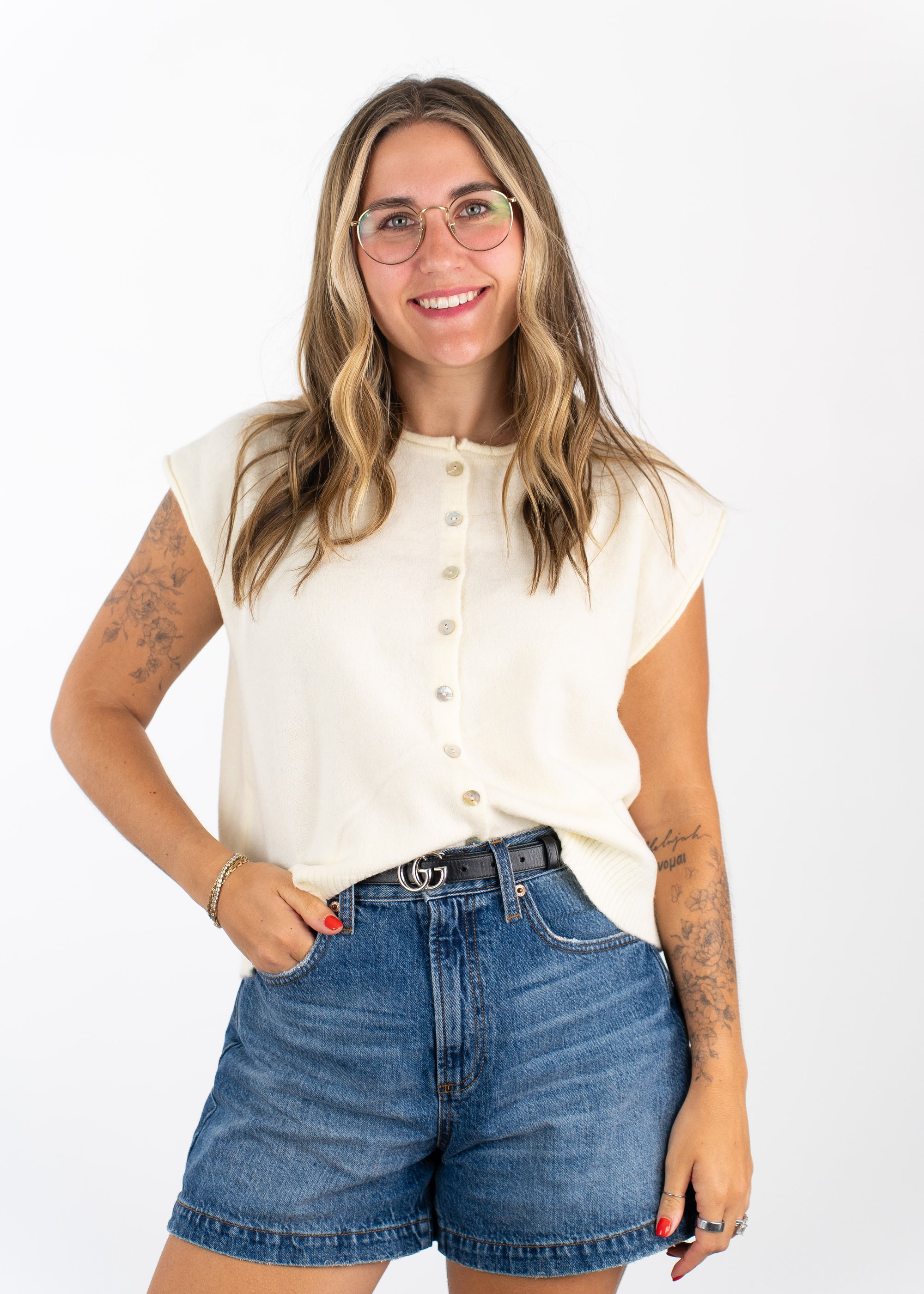Vanessa Sleeveless Cardigan