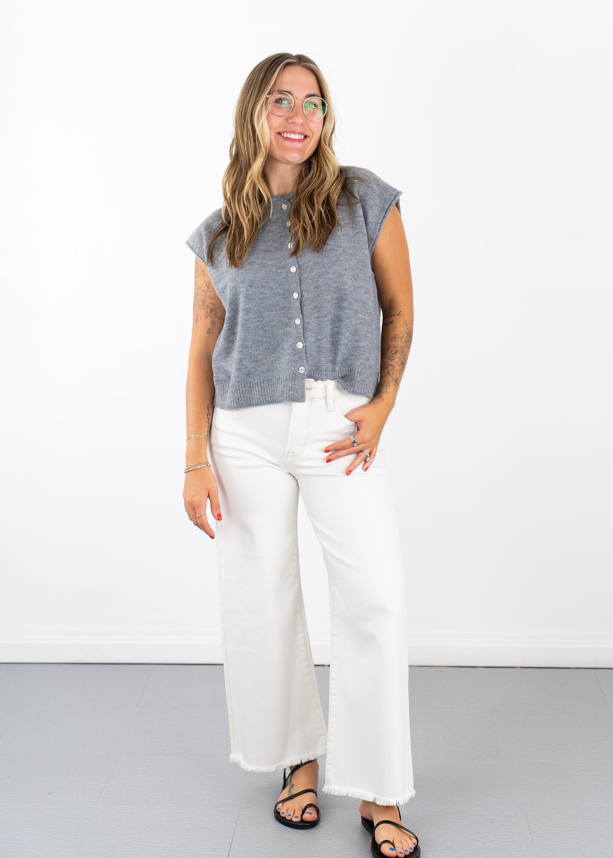Vanessa Sleeveless Cardigan