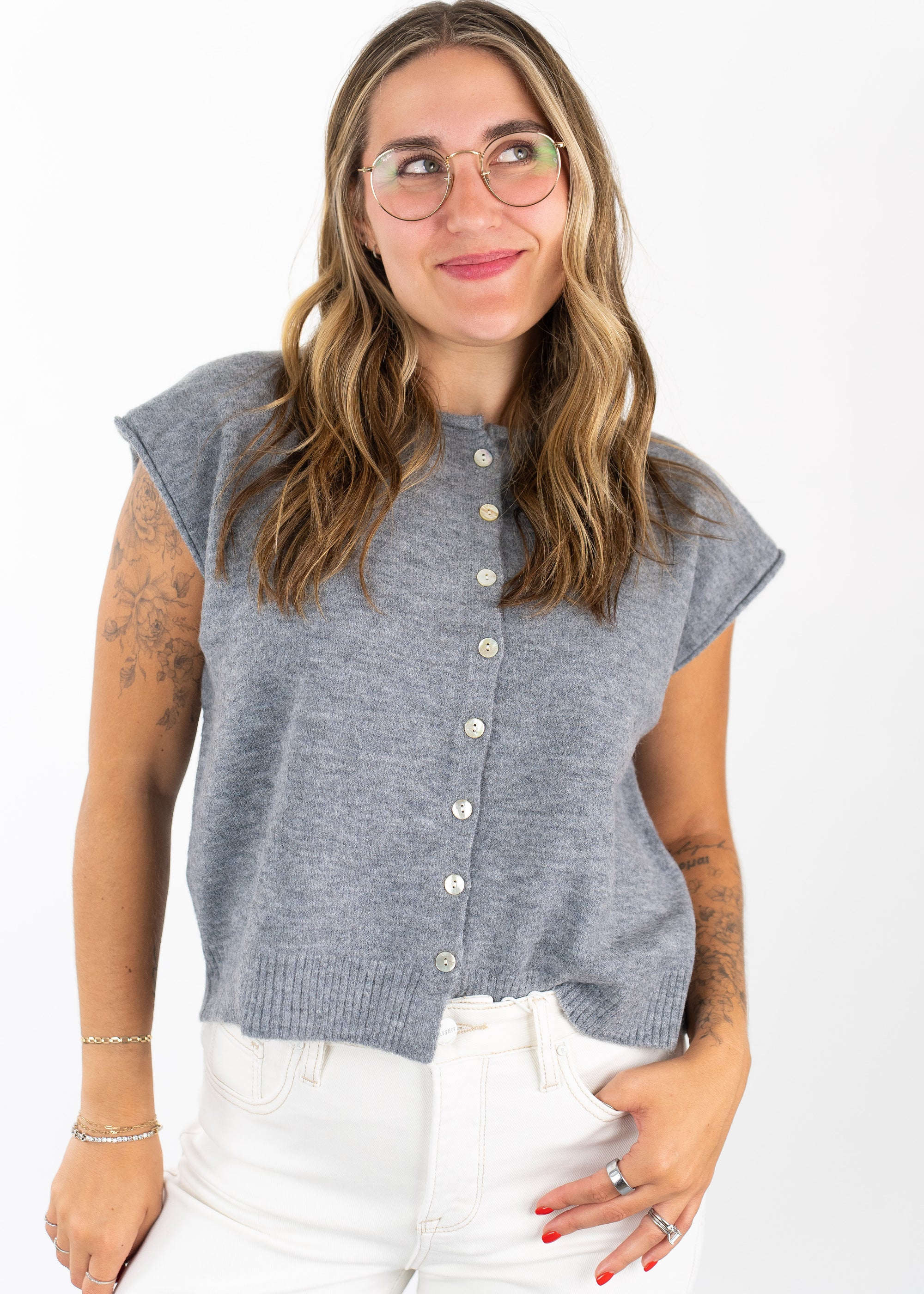 Vanessa Sleeveless Cardigan