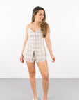 Nora Linen Button Front Top