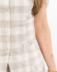 Nora Linen Button Front Top