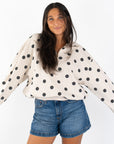 Cora Polka-Dot Half Zip