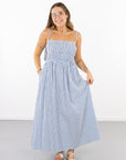 Ebony Striped Poplin Dress