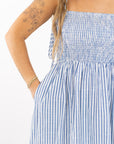 Ebony Striped Poplin Dress