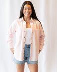 Elin Denim Top- Blush