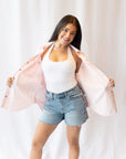 Elin Denim Top- Blush