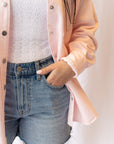 Elin Denim Top- Blush