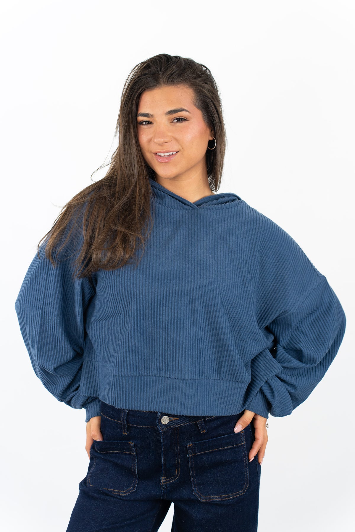 Sunday Drift Ribbed Hoodie