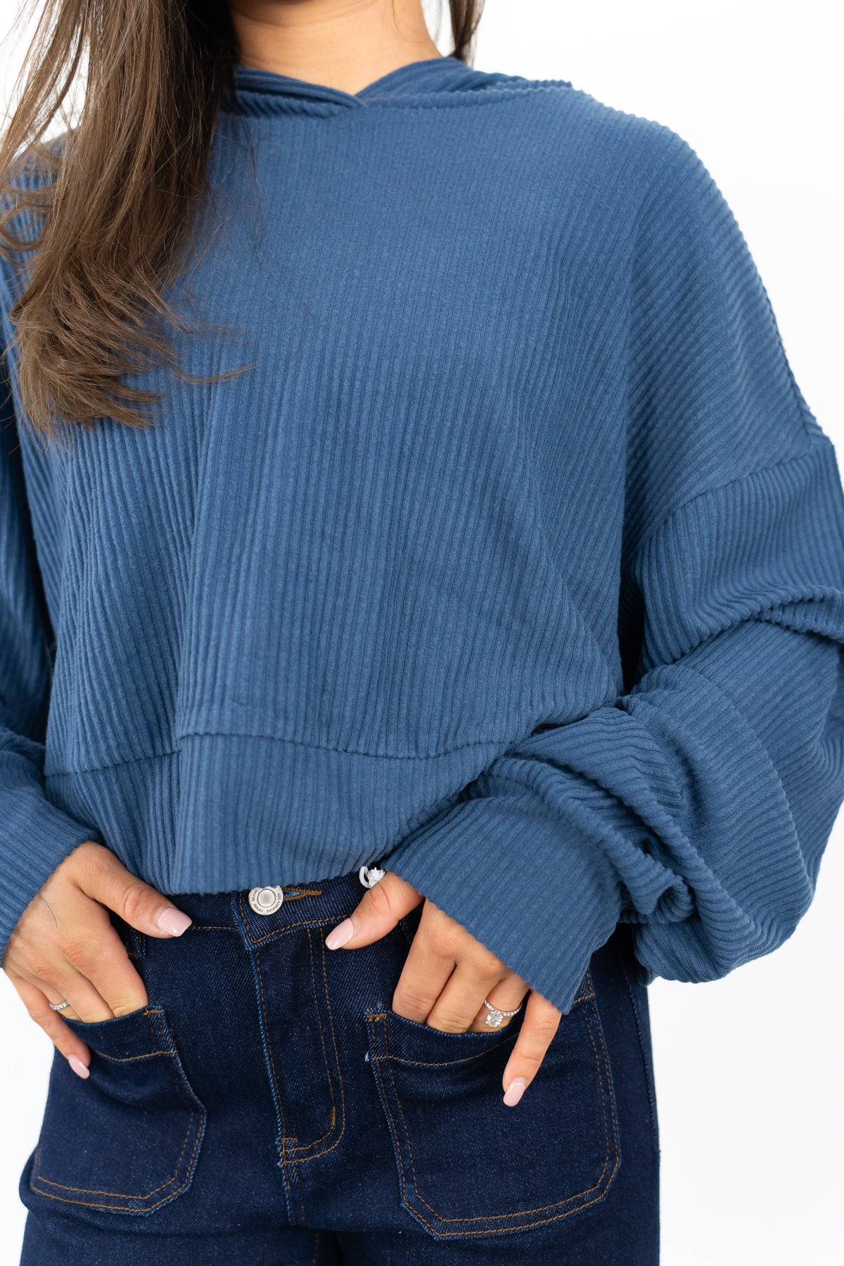 Sunday Drift Ribbed Hoodie