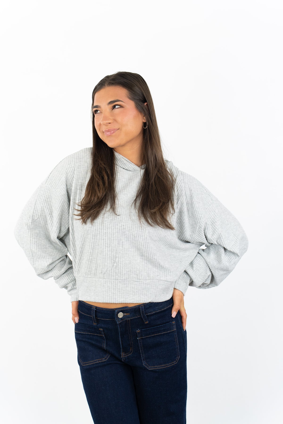 Sunday Drift Ribbed Hoodie