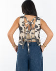 Talia Cow Print Top