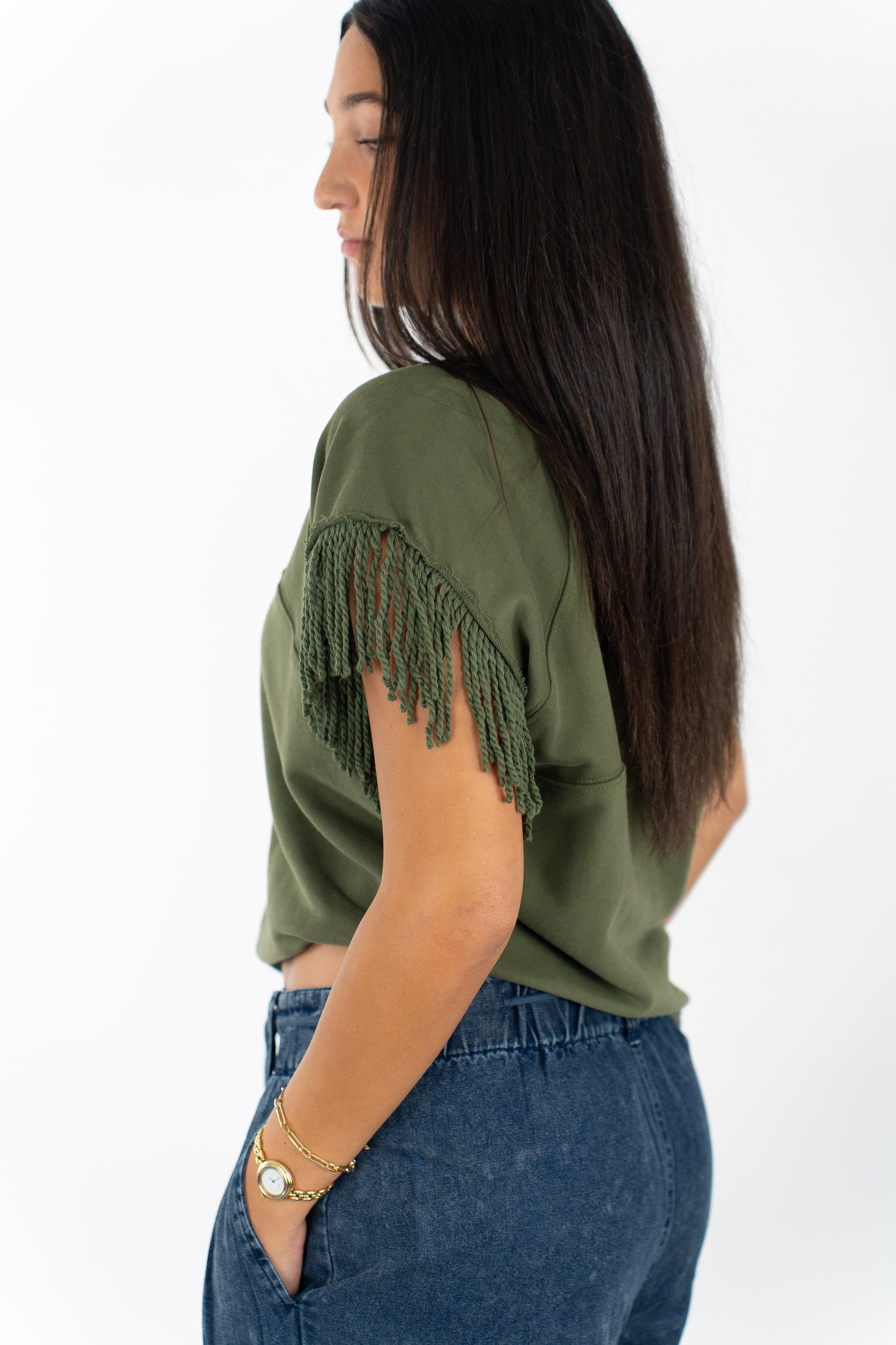Erin Fringe Knit Top