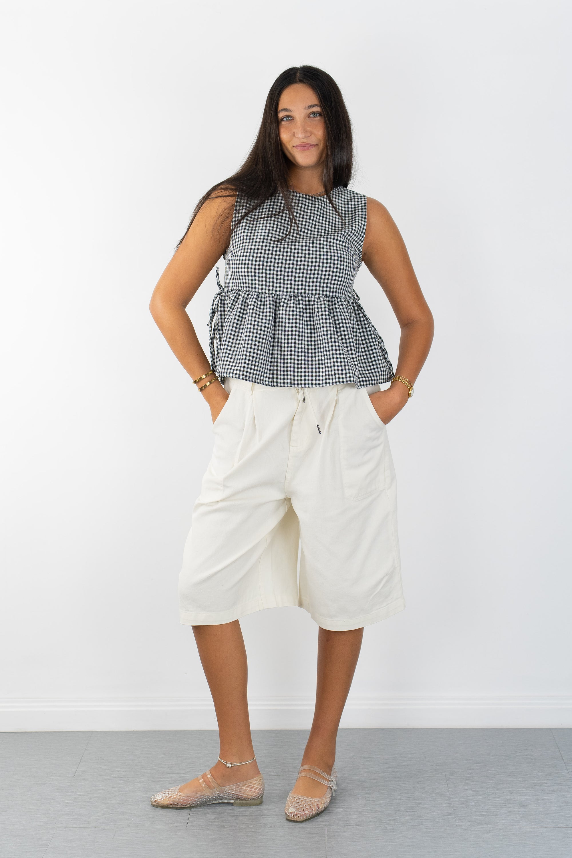 Gigi Gingham Tie Top