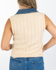 Monica Denim Collar Vest