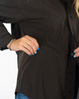 Mila Long Sleeve Button Down Wrap Top