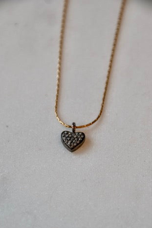 Littles Gold String Diamond Heart