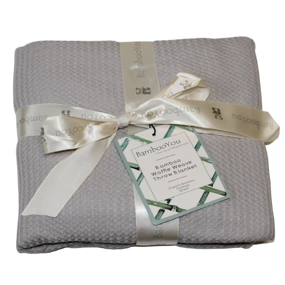 BambooYou Large All Season Waffle Weave Throw