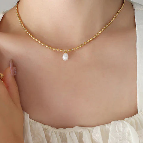 Beaded Freshwater Pearl Necklace