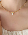 Beaded Freshwater Pearl Necklace