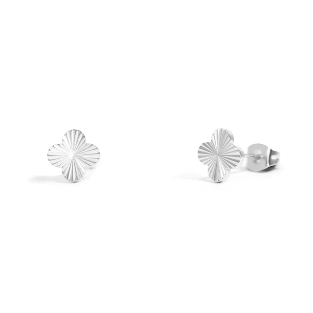Clover Studs - Silver