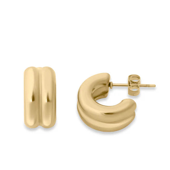 Double Chunky Huggies - Gold