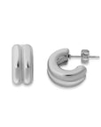 Double Chunky Huggies - Silver
