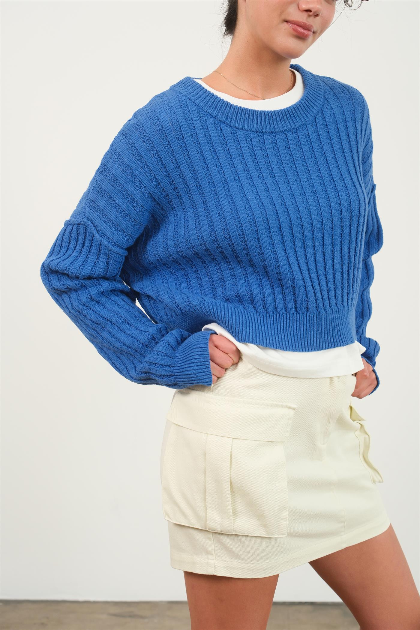 Brielle Ribbed Crop Sweater