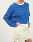 Brielle Ribbed Crop Sweater