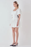Colleen Contrast Bow Mini Dress