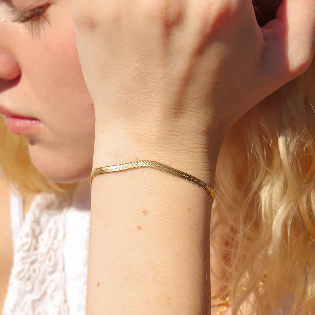 Herringbone Chain - Gold