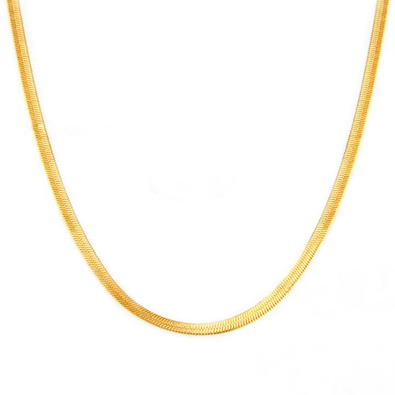 Herringbone Necklace - Gold