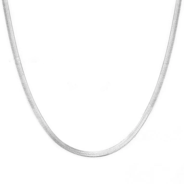 Herringbone Necklace - Silver