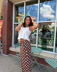 Carina Polka Dot Straight-Leg Pants