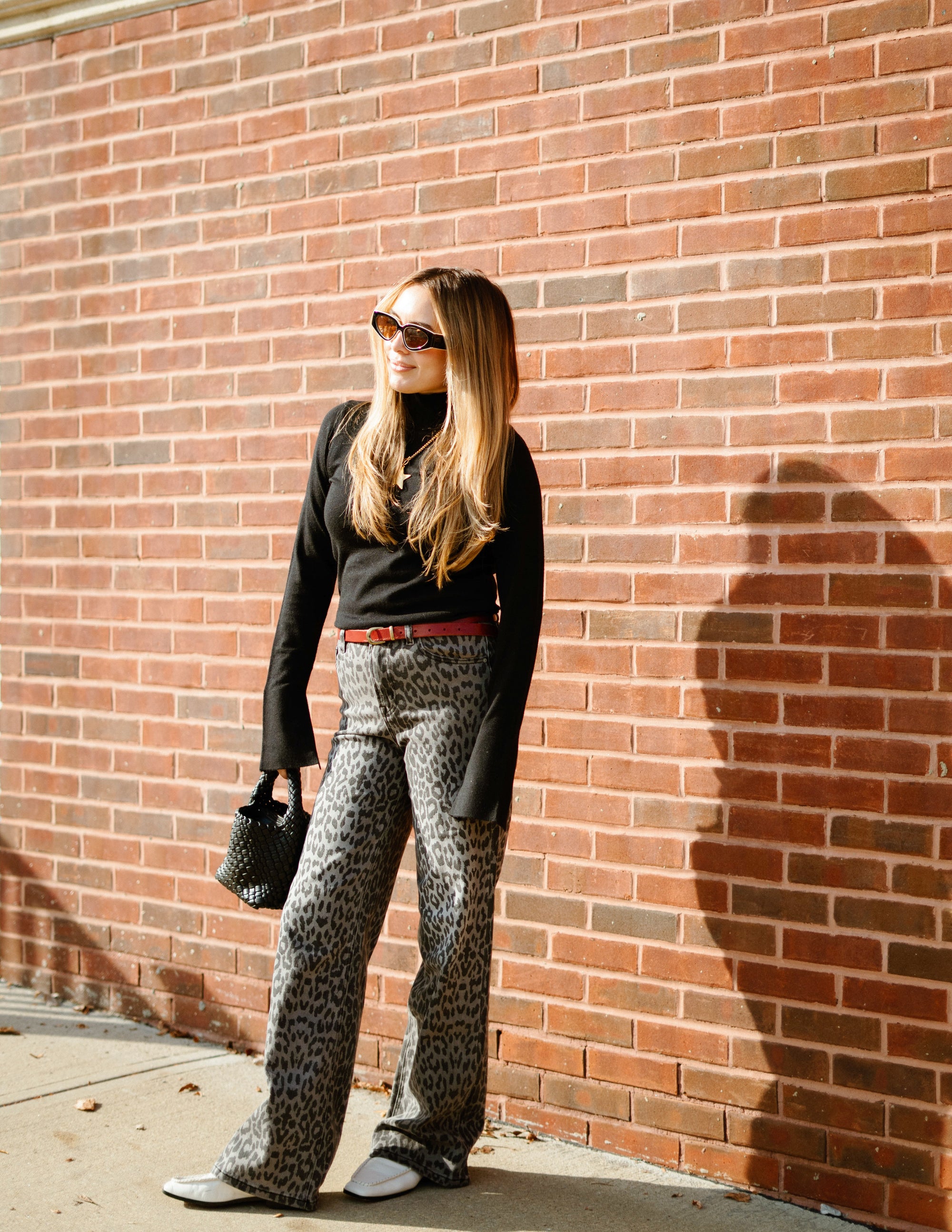 Nina High Rise Leopard Jean